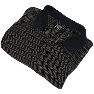 Straight Down Men's Hybrid Golf Polo XL Cotton Blend PH Short Sleeve Black Shirt